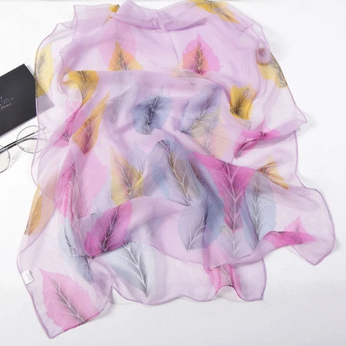 Women's Long Chiffon Scarf Elegant Lightweight Sun Protection Pashmina Shawl - Picture 23 of 50