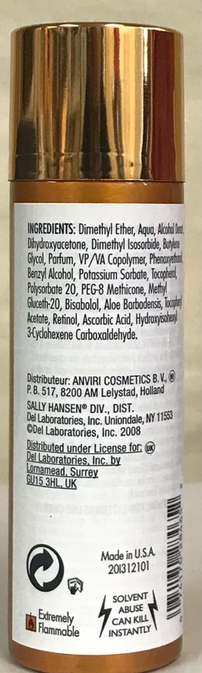 2 Cans Sally Hansen Airbrush Sun for Body 3.5 oz / 100 g Spray On Tanning - Image 2 of 2