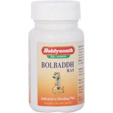 2 X Baidyanath  Ayurvedic  Bolbaddha Ras Tablets 80 For Piles