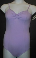 Body Wrappers pinchfront Camisole Leotard ladies sizes cotton spandex Lilac