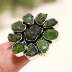 Natural Chrome Diopside Raw Ring Gemstone 925 Sterling Silver Handmade Jewelry