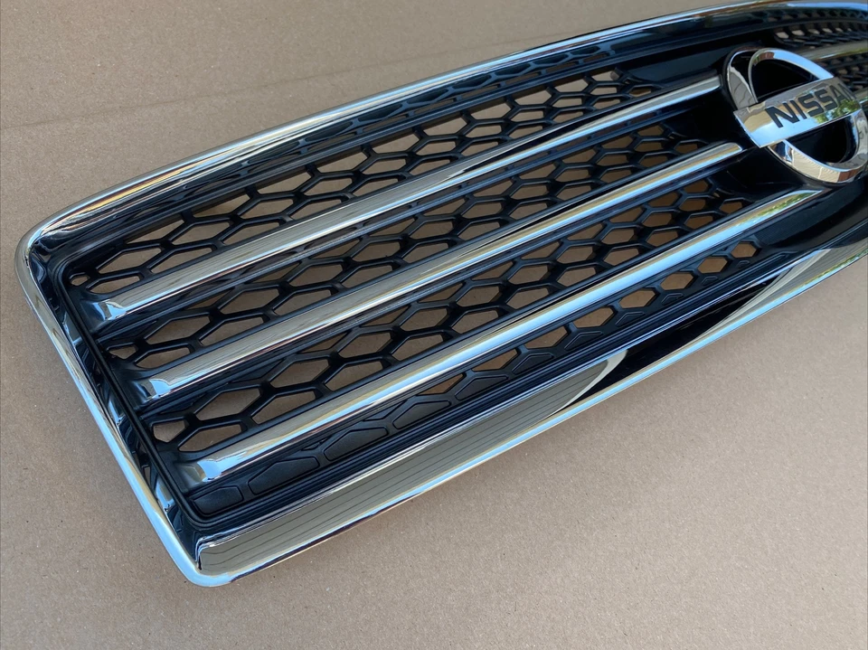 Compatível com 2012 2013 2014 Nissan Maxima grade superior do para-choque dianteiro com emblema novo - Imagem 3 de 4