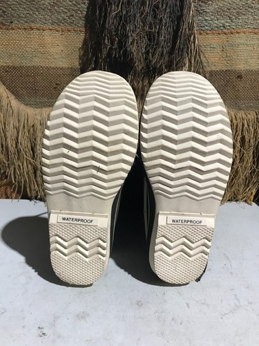 Sorel Joan of Arctic Schnee schwarze wasserdichte Lederstiefel US Damengröße 8,5 - Bild 6 von 9