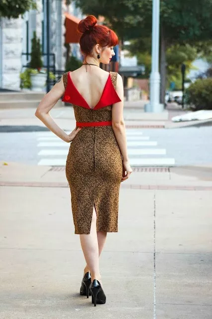 Leopard print wiggle dress 2025