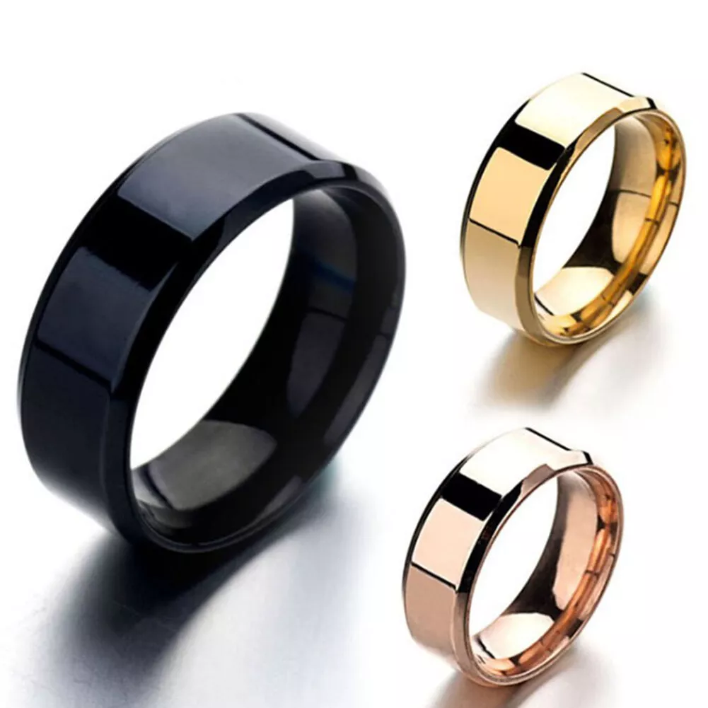 Mens titanium shop rings cheap
