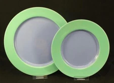 Lindt-Stymeist Colorways Group of Dinner Plate and Salad Plate Blue and Green