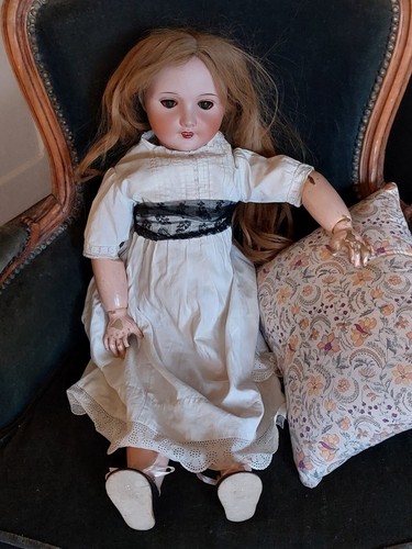 Ancienne Poupee Unis France 301 Tête Biscuit 12 66 Cm no