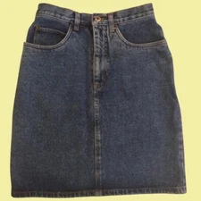 Vintage denim midi skirt Gitano dark wash size 90s pencil straight 9/10 