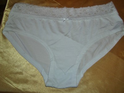 Attraktives Spitzen Höschen weiß Gr. XL Modal Panty Slip Schlüpfer neu  (K250)