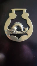 VTG Horse Brass Medal  Bridle Medallion, Fish