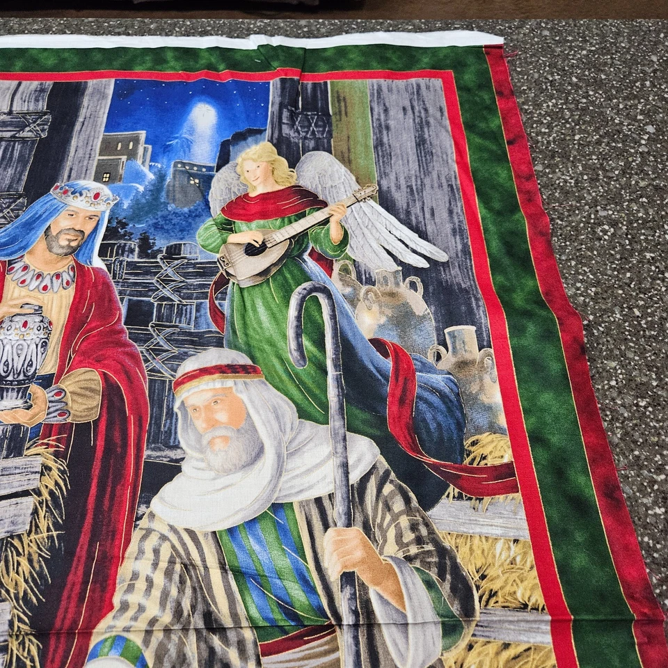 Rejoice Panel 35x42 Liz Goodrick Dillon Quilting Treasures Nativity Christmas - Image 4 of 4