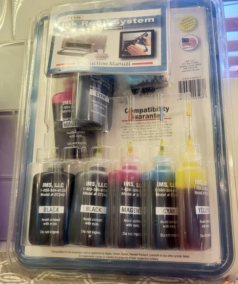 IMS Ink Refill System 600817 For Inkjet Printers Photo Cartridges Compatible - Image 3 of 4
