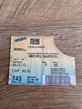 billet de concert N136 michel sardou geneve 1998