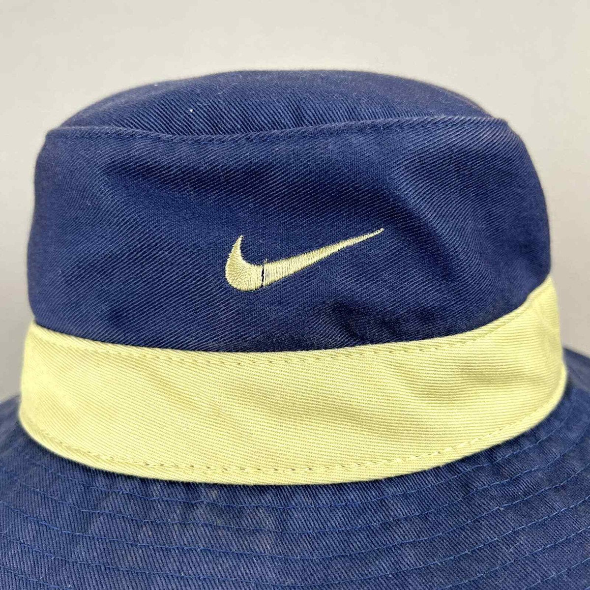 Vintage Nike Bucket Hat Cap Youth Large 6-5/8 Navy Blue