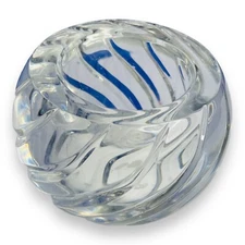 Gorham Hand Crafted Full Lead Crystal Twist Candle Holder Fire Light Votive