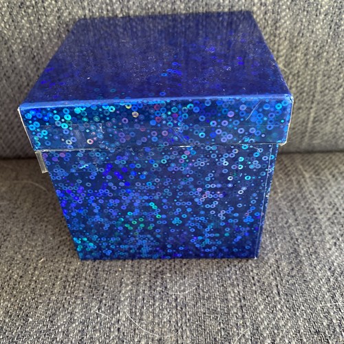 Kunstglas blau und grün Wirbelkugel Weihnachtsschmuck mit Box - Bild 3 von 4