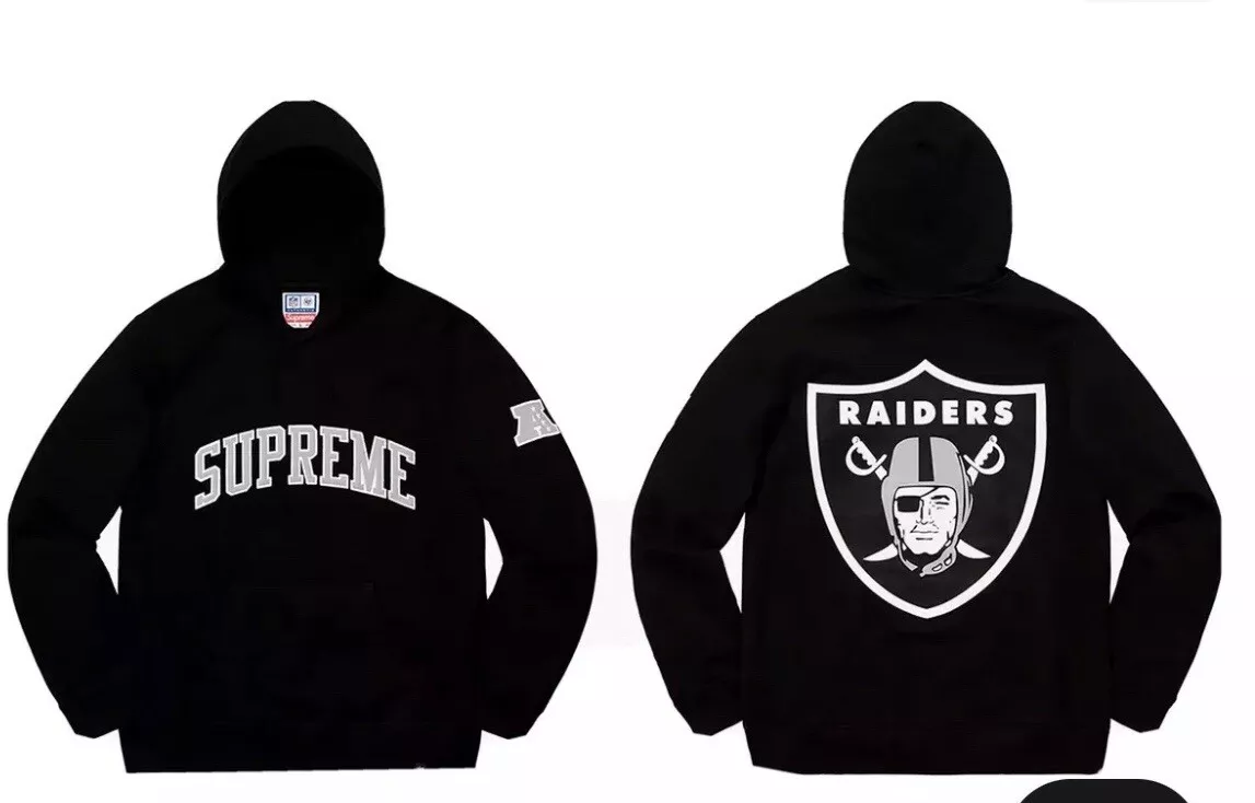 Sweat à capuche DS Supreme Raiders 47 XLarge très rare
