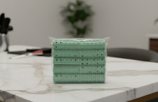 10 Pcs Green Natural Hair Rollers Unisex Hair Curlers L 2 3/4" x W 1"