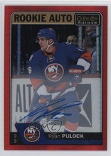 2016-17 O-Pee-Chee Platinum Rookie Red Prism 2/50 Ryan Pulock #R-RP Auto f0l