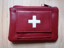 Schweizerkreuz Schlüsseletui  Schlüsseltasche Schweiz Leder unisex  NEUWERTIG 