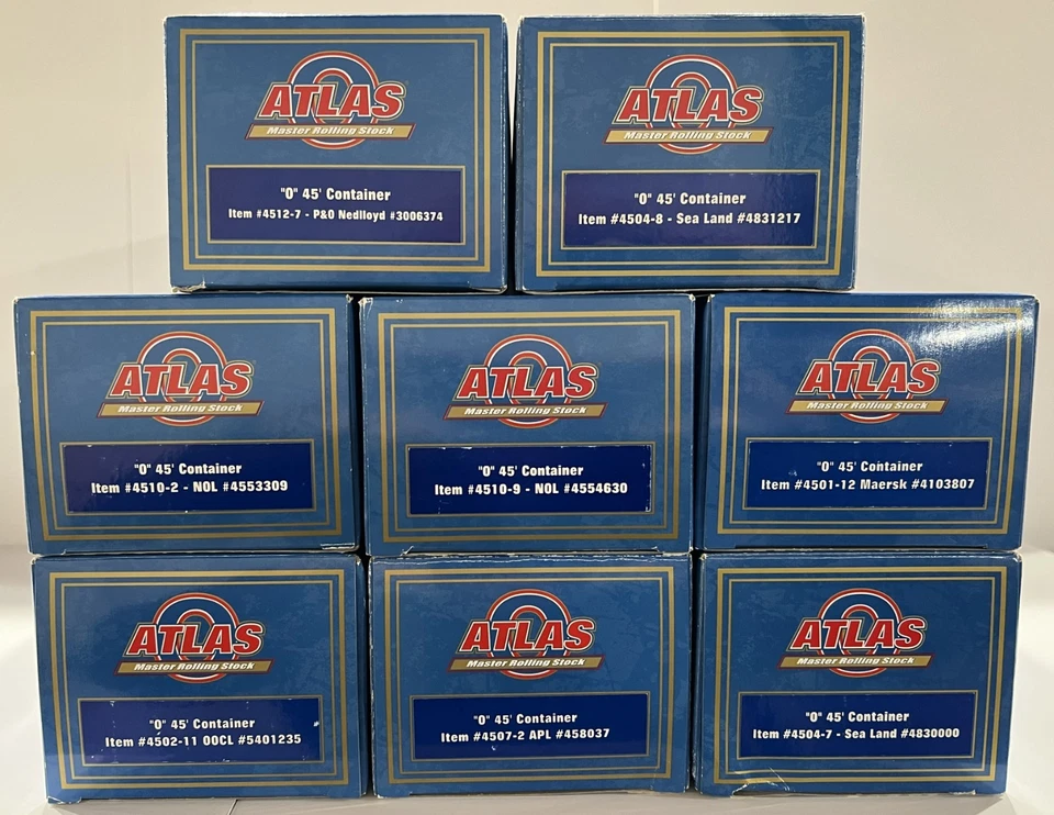 Atlas O Masterline 40' and 45' Intermodal Shipping Container Assortment 16 Items - Image 2 of 4