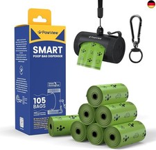 Aufrollbarer Hundekotbeutelspender f&uuml;r Leine und g&uuml;rtel mit Kotbeutel 7 Rollens