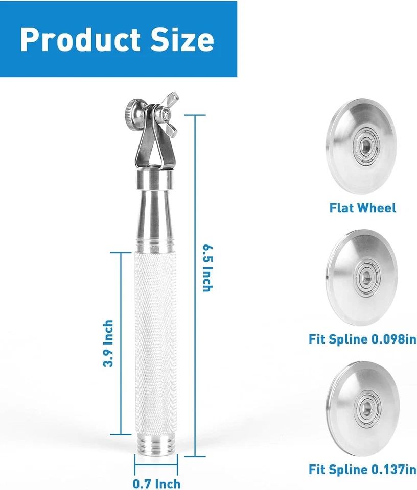 Screen Repair Kit Stainless Steel Spline Tool Window Door Mesh Fixing Roller - Image 4 of 4