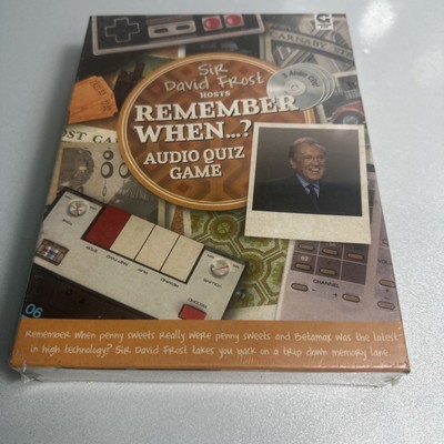 Sir David Frost Remember When Audio Quiz Spiel Retro Familie Quiz versiegelt