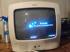 RCA Model 9" CRT Television TV White 480i with Built-in Speakers