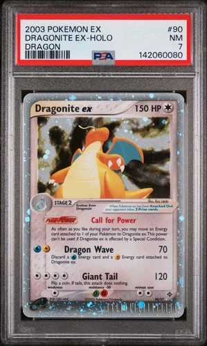 PSA 7 Dragonite ex 90/97 2003 Dragon Ultra Rare Pokemon Card