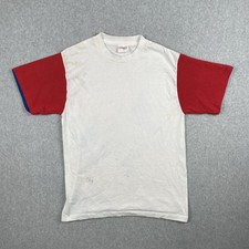 Vintage Sunbelt Sportswear Adult XL Stained White Shirt Made In USA 90s EUC