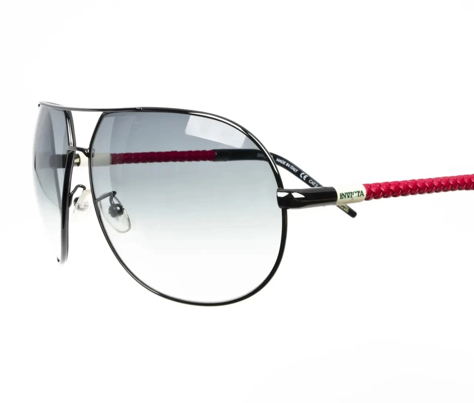 Gafas de sol Invicta IEW004-07 unisex negras aviador gris degradado hechas en Italia Foto 3 de 4