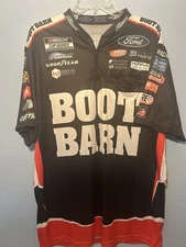Front Row Motorsports L Team Issued Ford Crew Shirt NASCAR Boot Barn