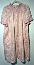 Leisure Life Vintage House Coat Duster Robe Snap Front 2 Pocket Size 2x