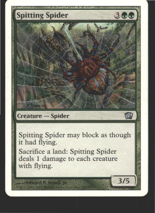 Spitting Spider 280 Uncommon 8th Edition Magic: The Gathering Lightly Played