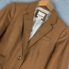 J.Crew Schoolboy Blazer Womens 2 Brown Classic Wool Gold Button Tailored Jacket