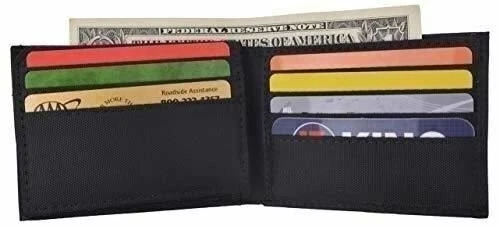Men's Nylon Slim Classic Bifold Wallet in Colors Thin Wallets for Boys - Image 4 of 4