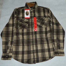 Jachs New York Men's Brown Plaid Flannel Shirt Sz M NWT