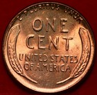 Uncirculated Red 1955 Philadelphia Mint Copper Lincoln Wheat Cent — photo 2