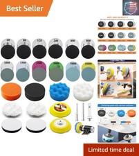 133PCS 3 Inch Sanding Discs Drill Polishing Kit,Wet-Dry 60-10000 Grit Hook-an...