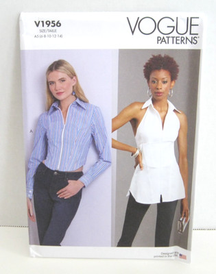 Vogue Patterns #1956 Corset Waist Detailed Tops in 2 Styles Misses' 6-14 Uncut
