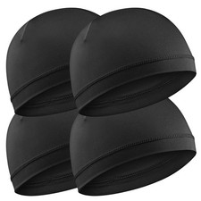 Wave Caps for Black Men, 4PCS Silky Stocking Caps Breathable Elastic Sports Band