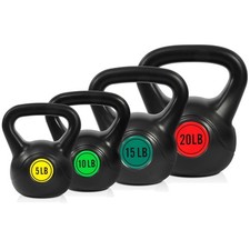 Vinyl Kettlebell Set 50lb Rust Resistant