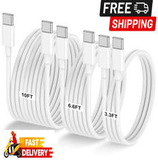 3-Pack 3.3FT 6.6FT 10FT 60W USB C to USB C Cable, Type C to Type C Cable,Fast