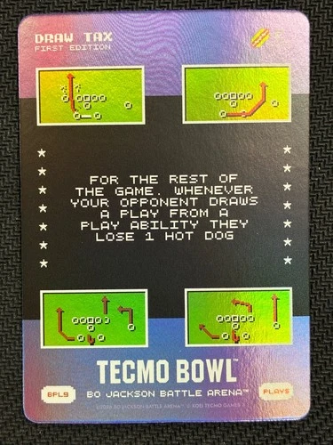 Tecmo Bowl Bo Jackson Battle Arena Draw Tax BPL9 Bonus Play 1st Ed 2 Cost 268278