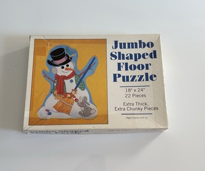 Vintage 22 Piece Jumbo Shaped Floor Puzzle - Snowman