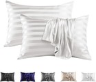 MR&HM Satin Pillowcase for Hair and Skin, Silk Satin Pillowcase 2 Pack, Queen Si