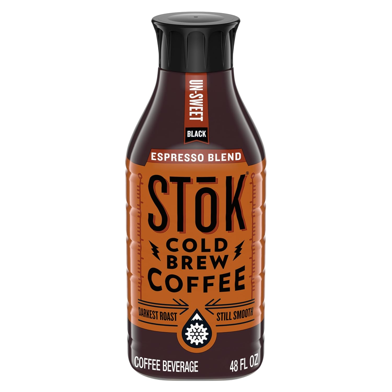Cold Brew Coffee, Espresso Blend, Dark Roast Brewed Low and Slow, Unsweetened, B