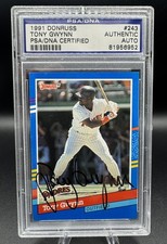 1991 Donruss Tony Gwynn #243 Auto Autograph PSA DNA  Certified Authentic