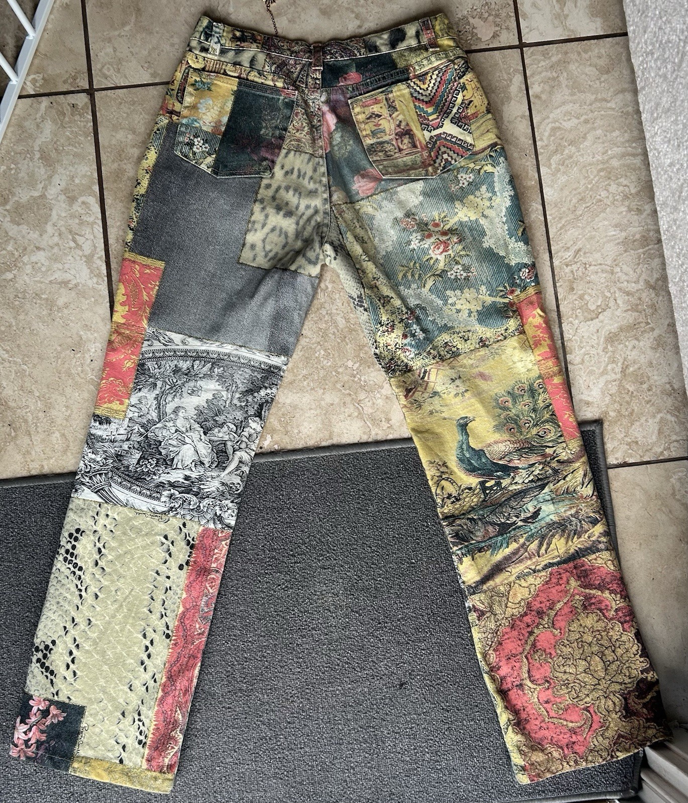 Authentic Roberto Cavalli Vintage Patchwork Denim… - image 2